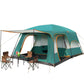 MHome 2-Room 4-6 Person Tunnel Camping Tent with Awning & Built-in Floor