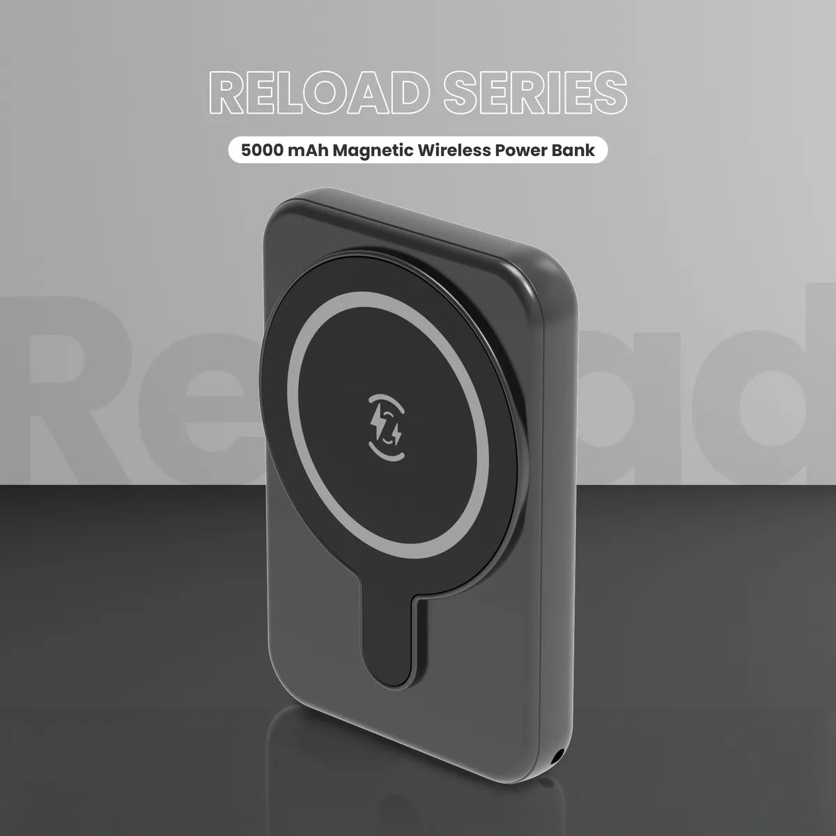 Magnetic Wireless Power Bank, 5000mAh with Type-C and LED Battery Indicator