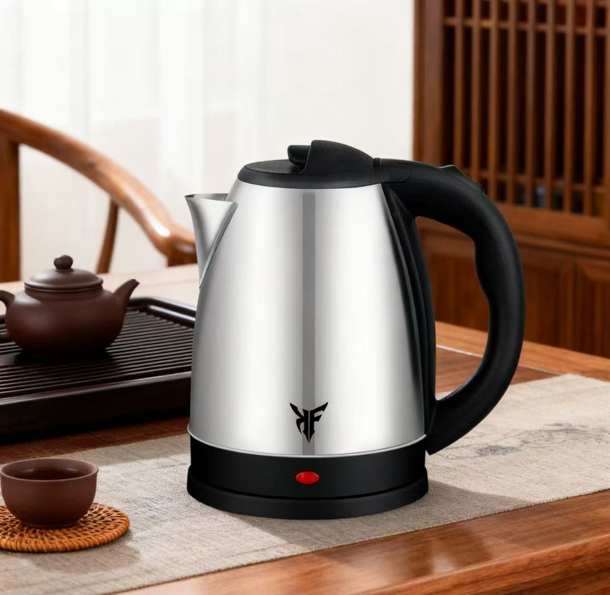 KF Stainless Steel Electric Kettle 1.8L – Modern High Quality, 1500W