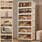MHome Foldable Plastic Storage Cabinet with Magnetic Doors & Wheels