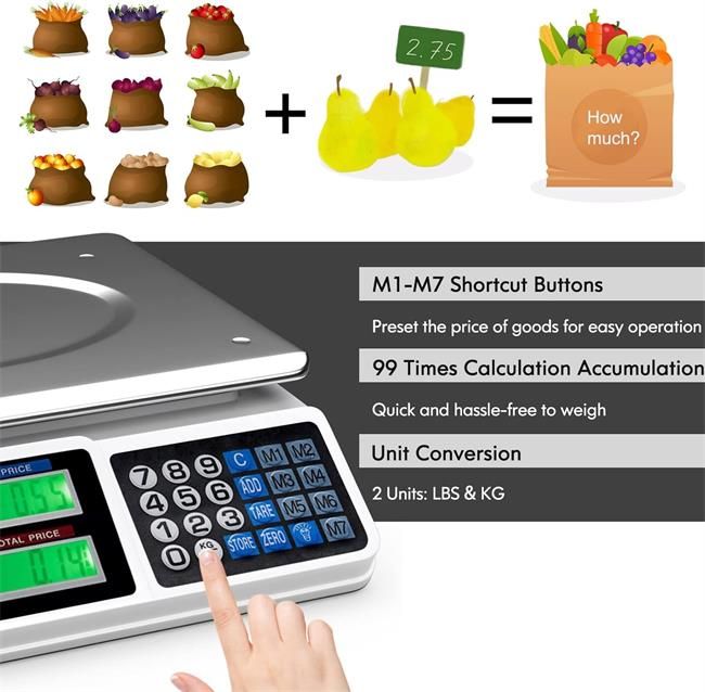 MTech Digital Price Computing Scale – High-Precision ACS Series Retail Weighing Scale (Up to 30kg)