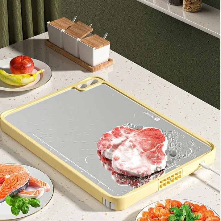 Double-Sided Anti-Bacterial Defrosting Cutting Board – Fast Thaw Tray