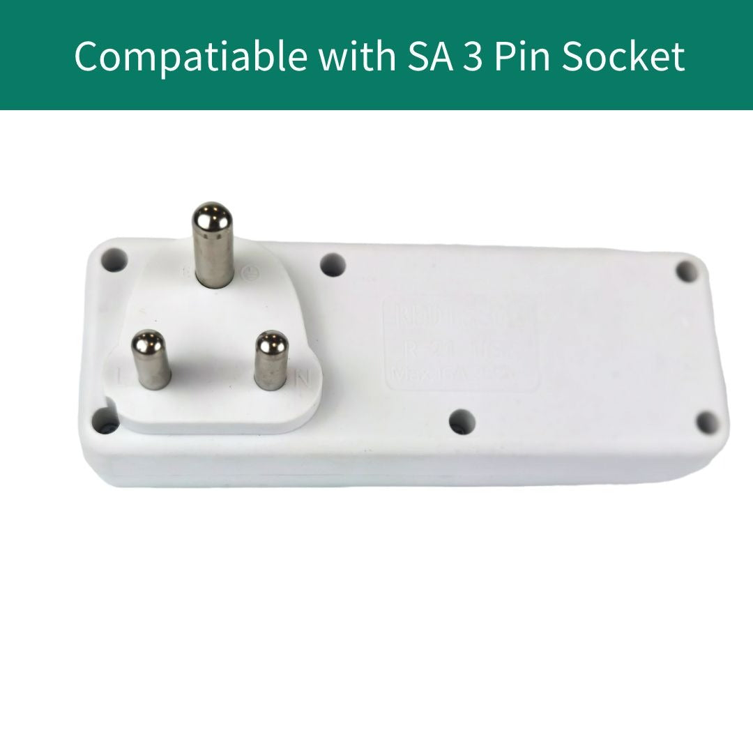 REDISSON 3-Way Multiplug with USB Ports | 220V 16A Power Extension with 2× USB 5V