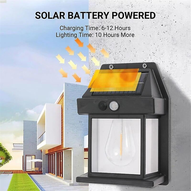 Solar Waterproof Outdoor Single Light Wall Lamp With Sensor