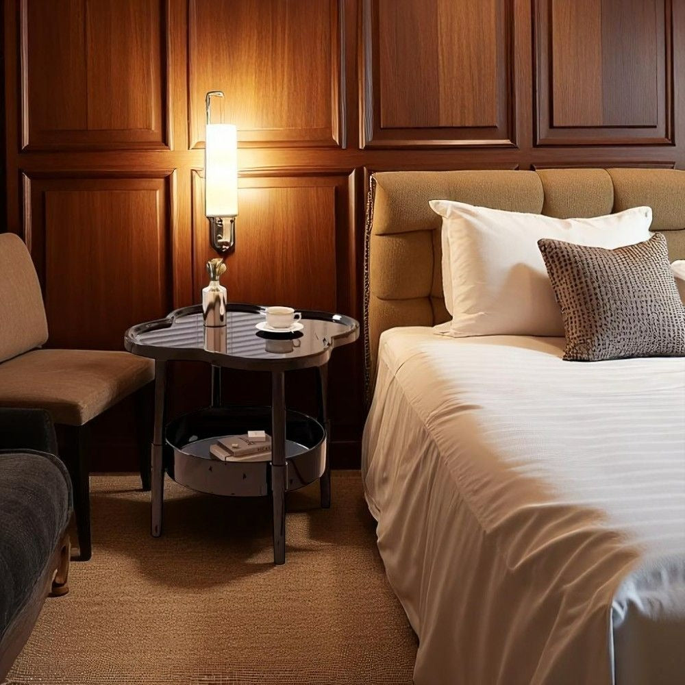 MFurn Luxury 2-Tier 4-Leaf Clover Side Table – Modern Coffee &amp; Bedside Table