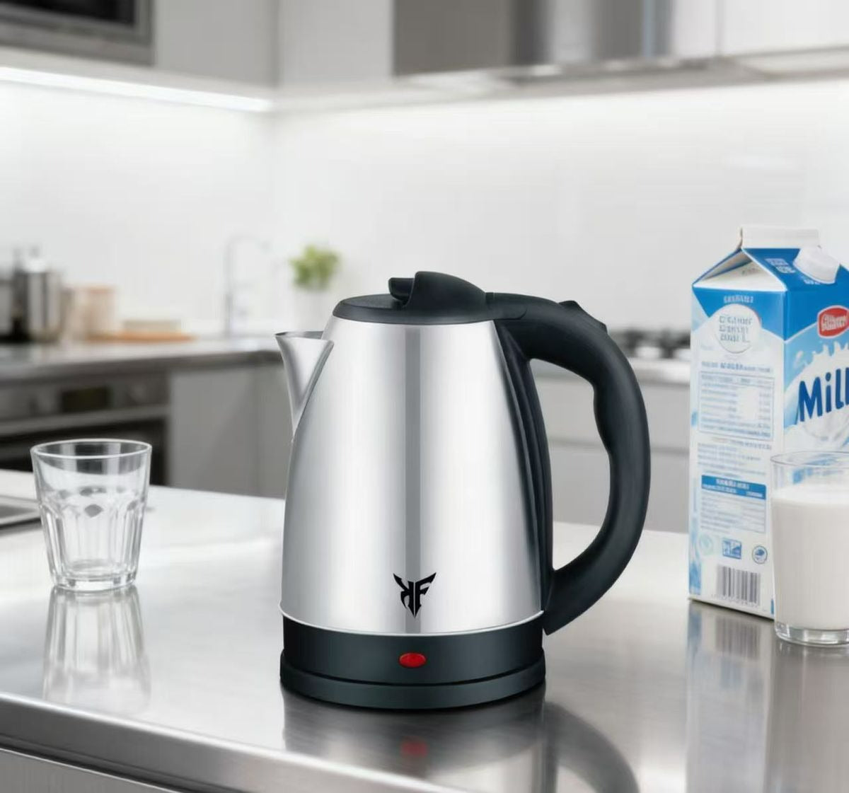 KF Stainless Steel Electric Kettle 1.8L – Modern High Quality, 1500W