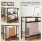 MFurn L-Shaped Computer Desk with Storage Shelves – Reversible Corner Workstation