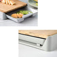 MHome Bamboo Cutting Board with Slide-Out Tray