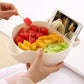 MHome Double-Layer Draining Fruit Bowl with Phone Holder & Snack Tray