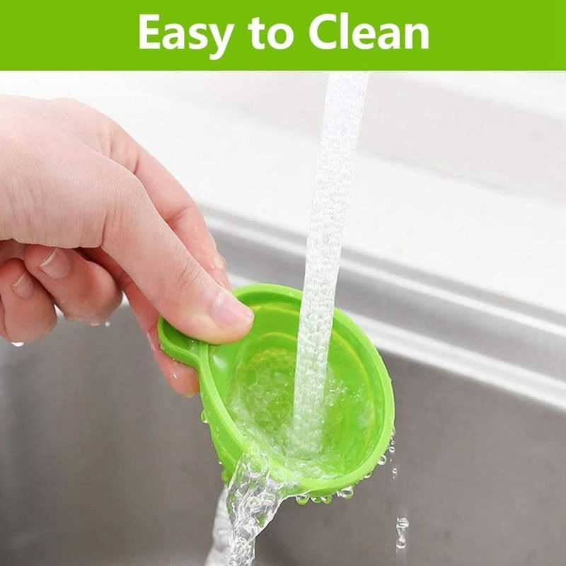 MHome Silicone Collapsible Funnel – Food Grade Foldable Kitchen Funnel