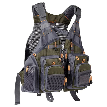 Adjustable Multi-Functional Fishing Life Vest – Safety & Storage on the Water
