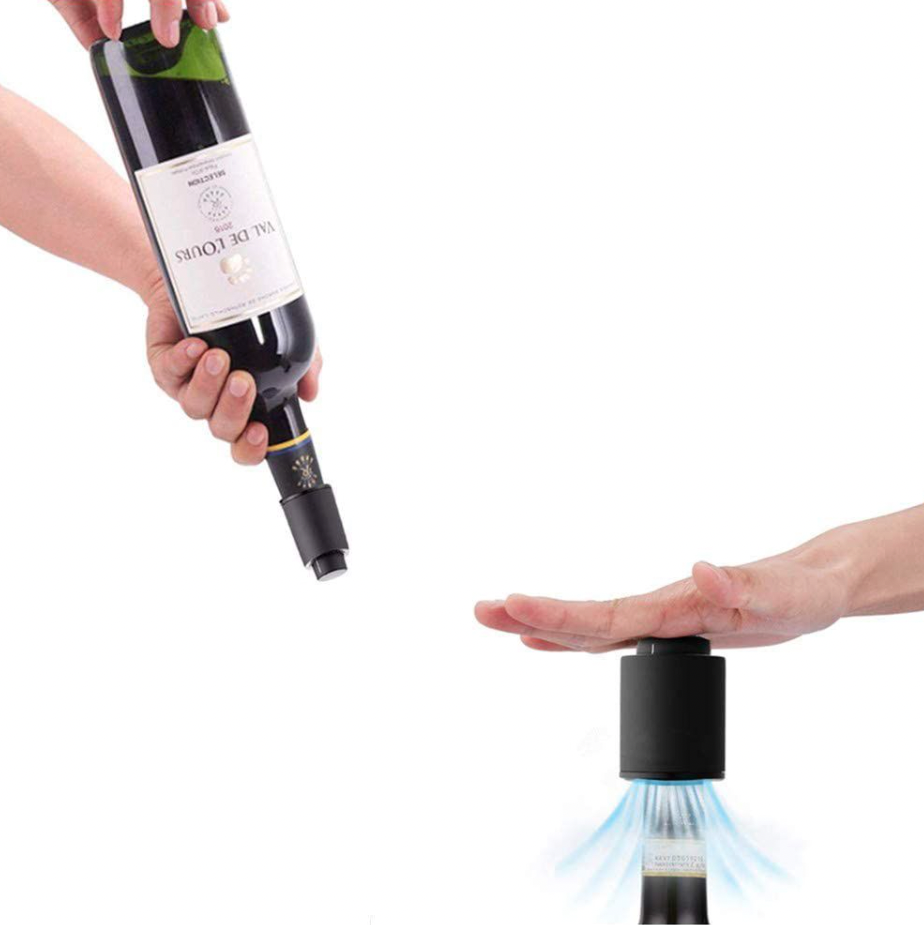 MHome Vacuum Wine Stoppers 2PCS – Reusable Bottle Sealer with Date Indicator