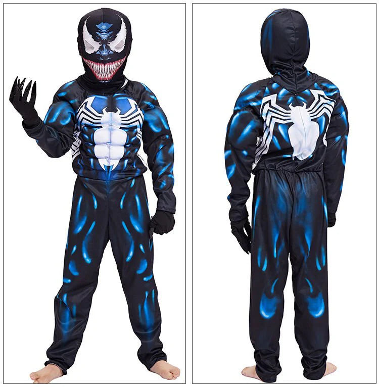 Deluxe Agent Venom Muscle Costume For Kids – Marvel Superhero Outfit