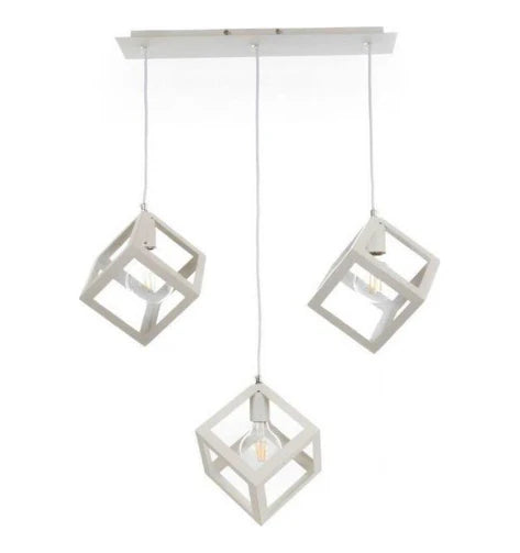 Hello Today 3 Square Shape Metal Pendant Light