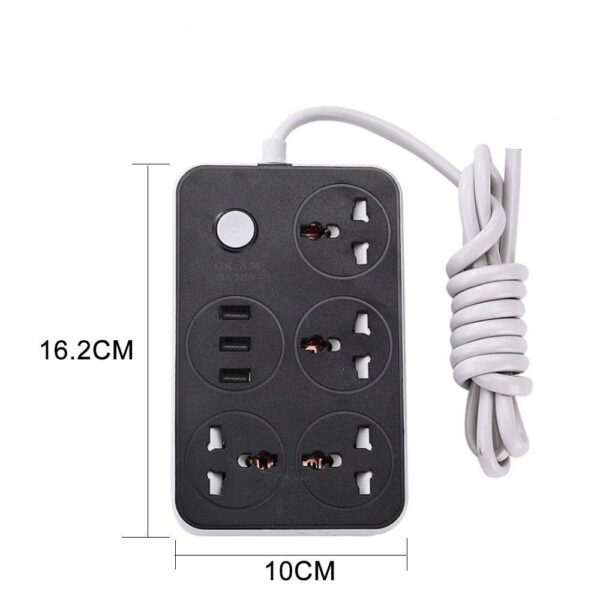 MTech Power Socket Extension with 3 USB Ports – 3000W, 2m Cable