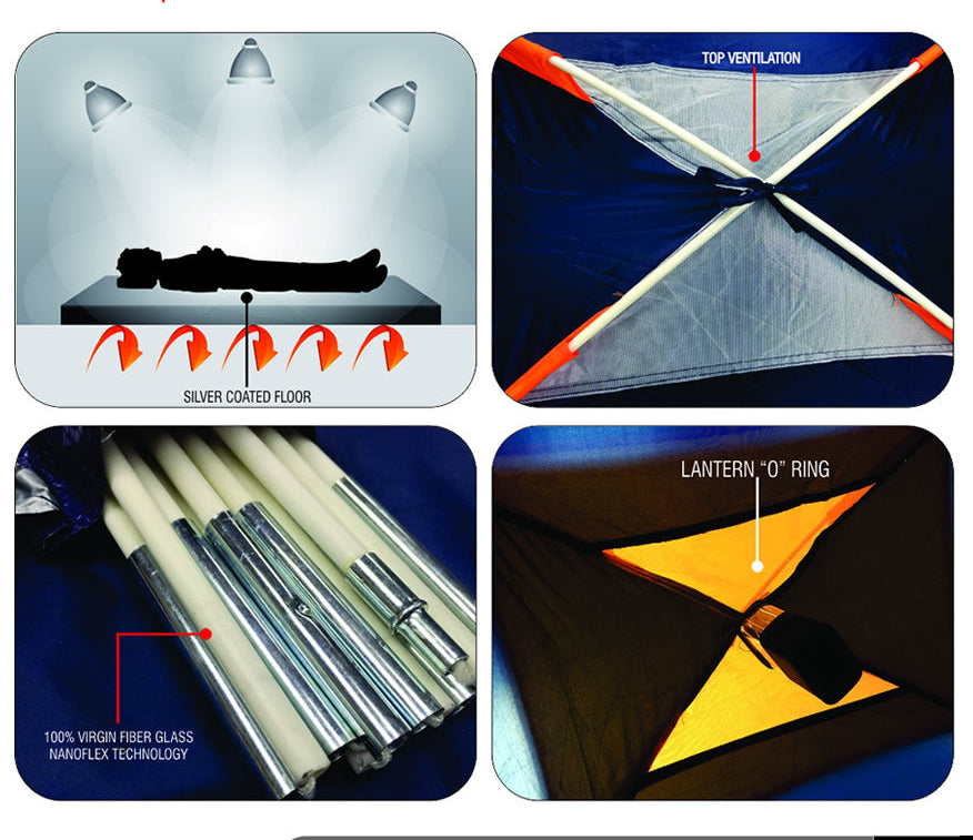 6 / 8 Person Camping Tent | Lightweight Ventilated 2-Season Instant Tent