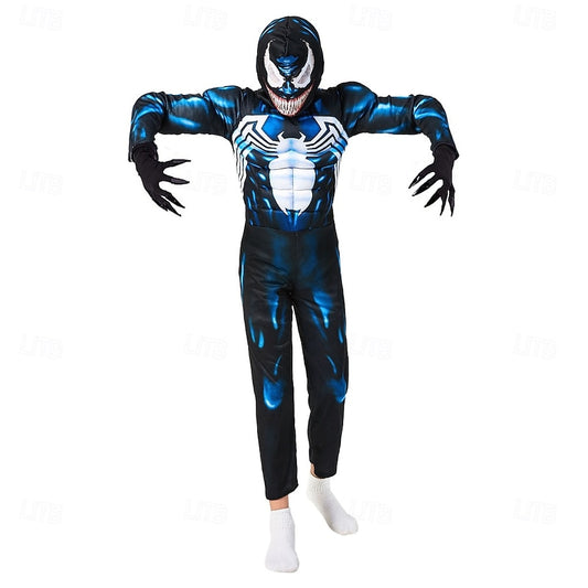 Deluxe Agent Venom Muscle Costume For Kids – Marvel Superhero Outfit