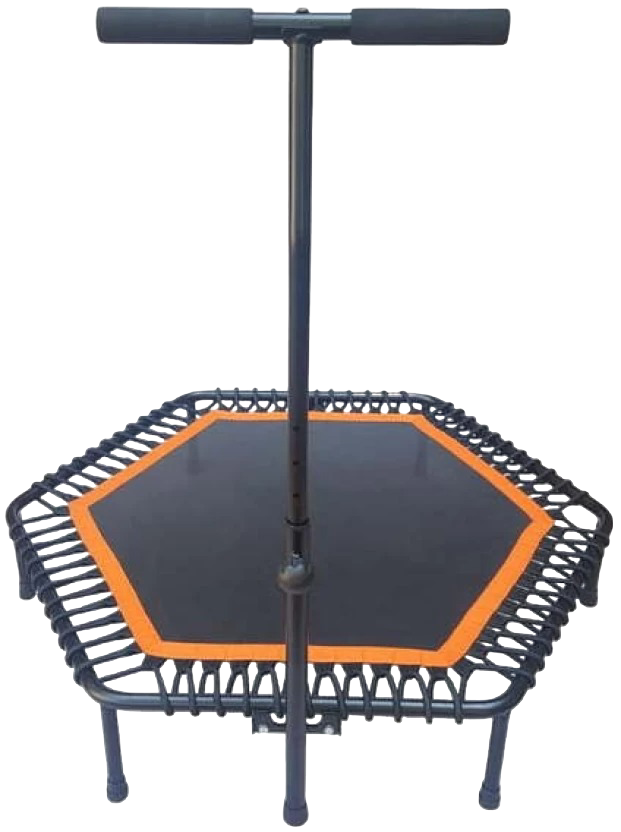 Heavy-Duty 110cm Fitness Trampoline with Adjustable Handlebar – Silent Bungee Rebounder for Adults &amp; Kids, 200KG Weight Capacity