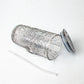 Tumbler Glass Cup with Glass Straw