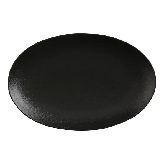 Caviar Black Oval Dinner Plate