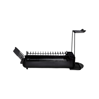 2-Tier Dish Rack with Pull-Out Drain Tray – Large Capacity Countertop Organizer