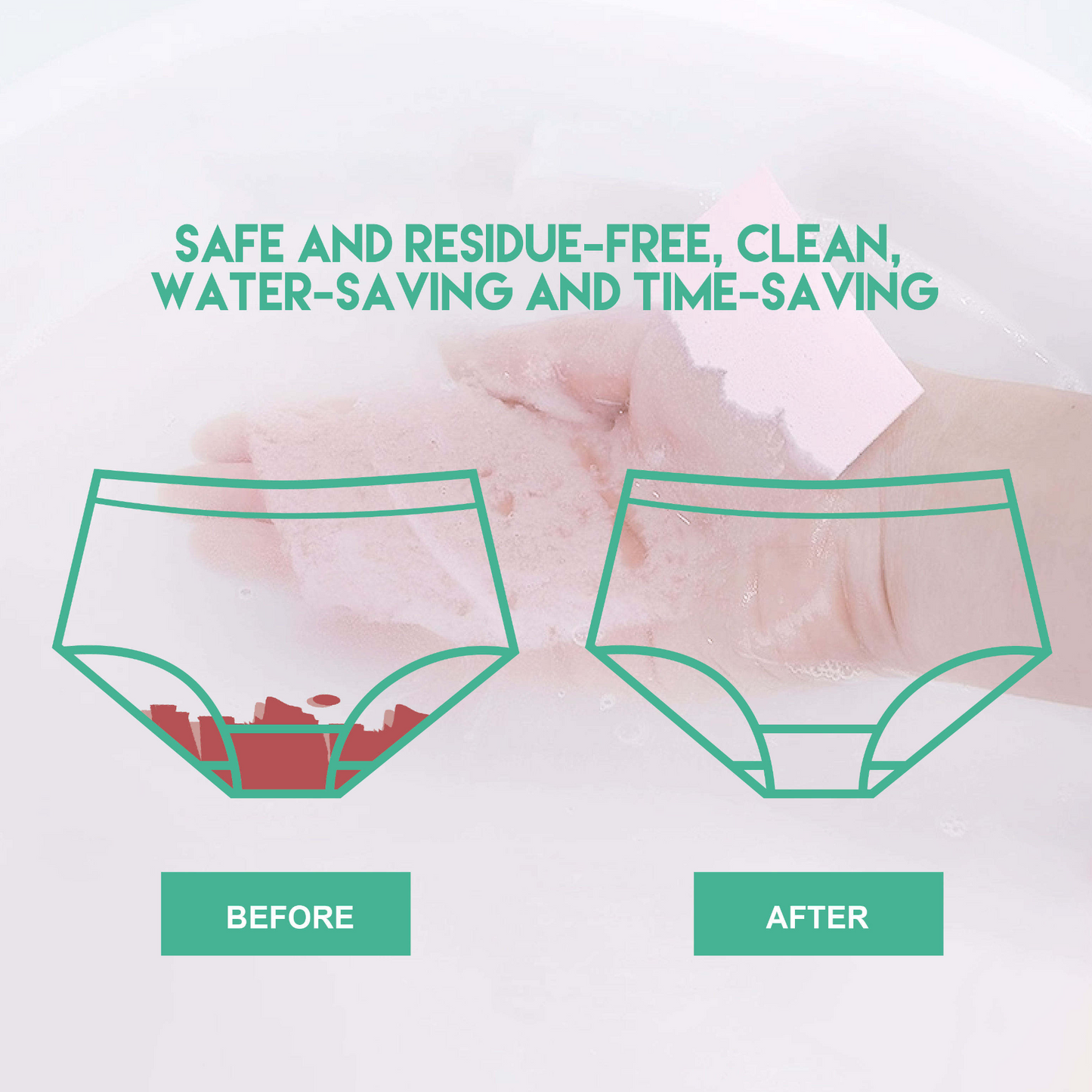 KELEE Underwear Detergent Sheets – 20pcs | Baby-Safe, Deep Cleaning Laundry Strips