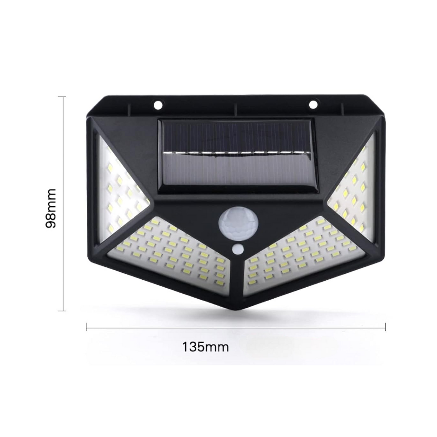 100 LED Solar Motion Sensor Wall Light – Outdoor Waterproof PIR Lamp with 3 Modes, 600LM Brightness