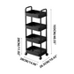 MFurn 3 Or 4-Tier Rolling Storage Trolley Cart – White, Yellow Or Black