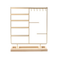 Jewelry Organizer – 5 Tier Earring Holder with 90 Holes & 2 Metal Bars | Wooden Base Display Stand