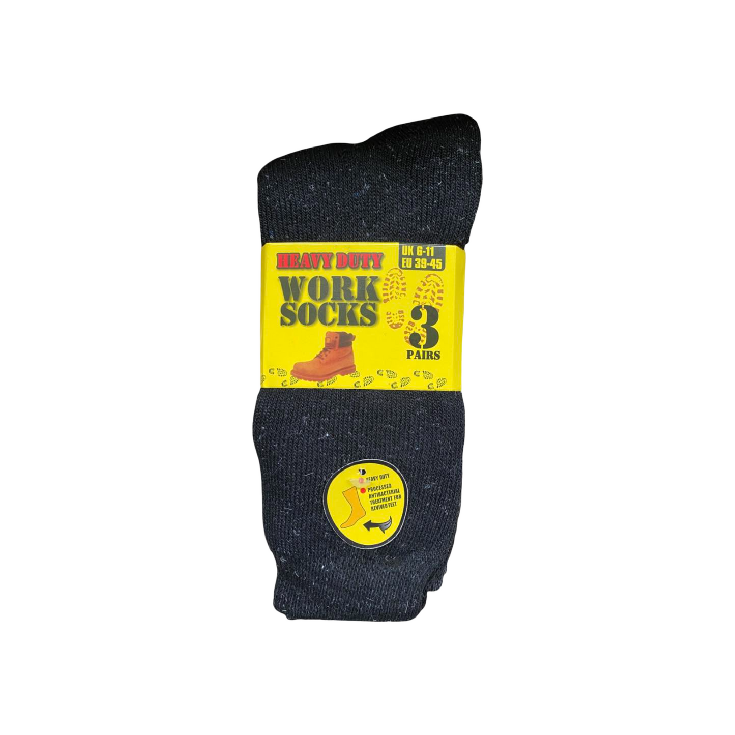 Thermal Multi-Colour Winter Socks – 3 Pairs (UK 6–11) | Heavy Duty Warm Wool Blend Work Socks