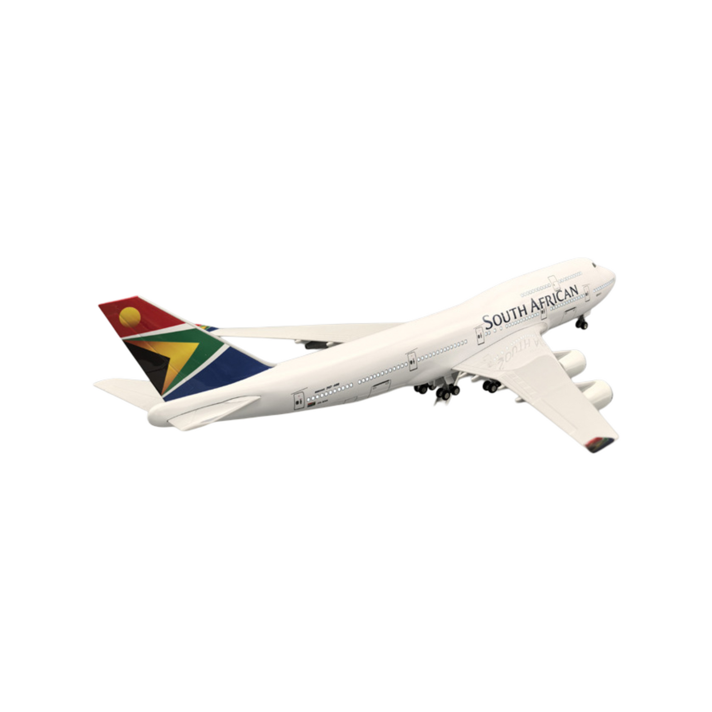 South African Airways Boeing 747-300 ZS-SAK Airplane Model 45cm - 1:150 Resin/Metal Alloy Mould Jet with Display Stand