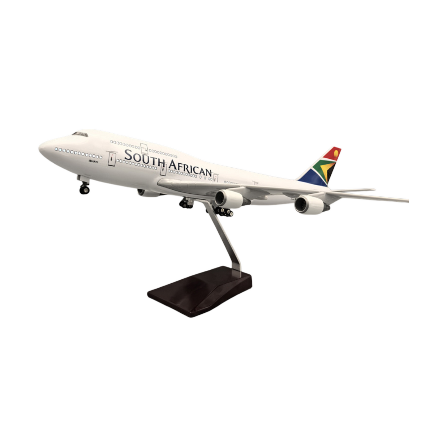 South African Airways Boeing 747-300 ZS-SAK Airplane Model 45cm - 1:150 Resin/Metal Alloy Mould Jet with Display Stand