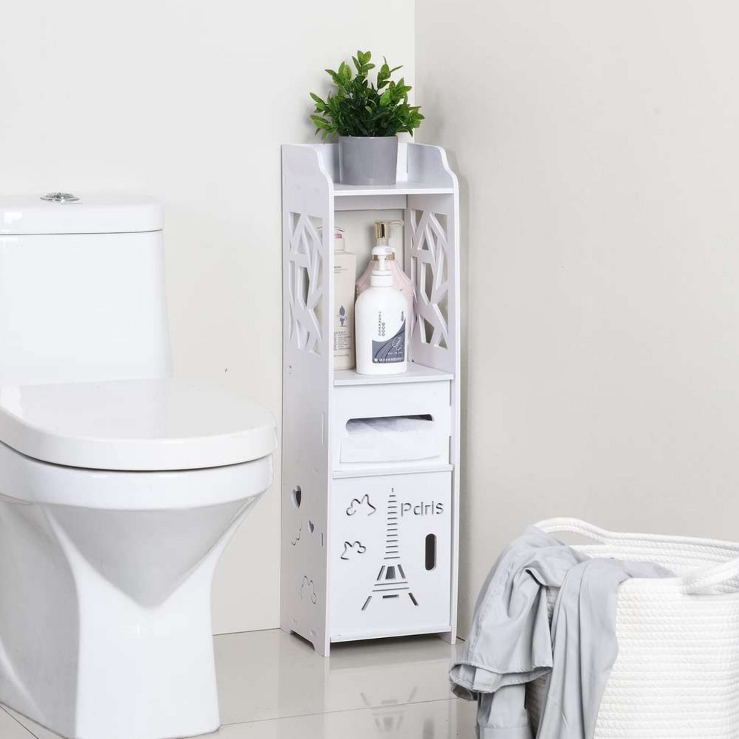 MHome Paris Themed Bathroom Organiser Rack