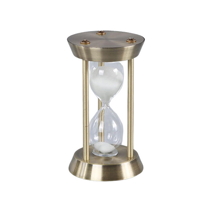 MHome Vintage Three Pillar Mini Hourglass Ornament Timer - Metal Hourglass, Glass Sand Timer