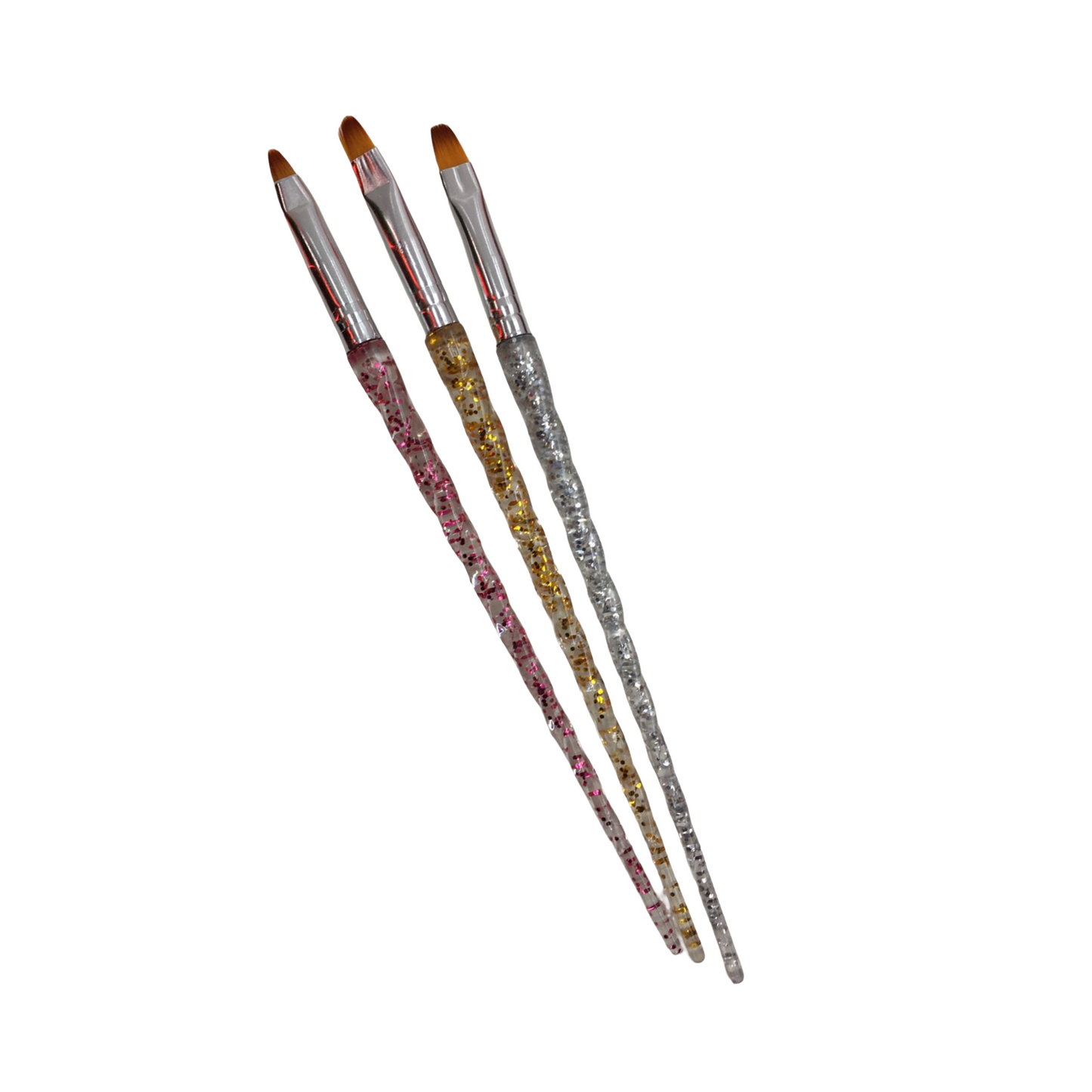 3-Piece Nail Art Brush Set – Fine Detail Striping Brushes for Professional Nail Design & DIY Manicure