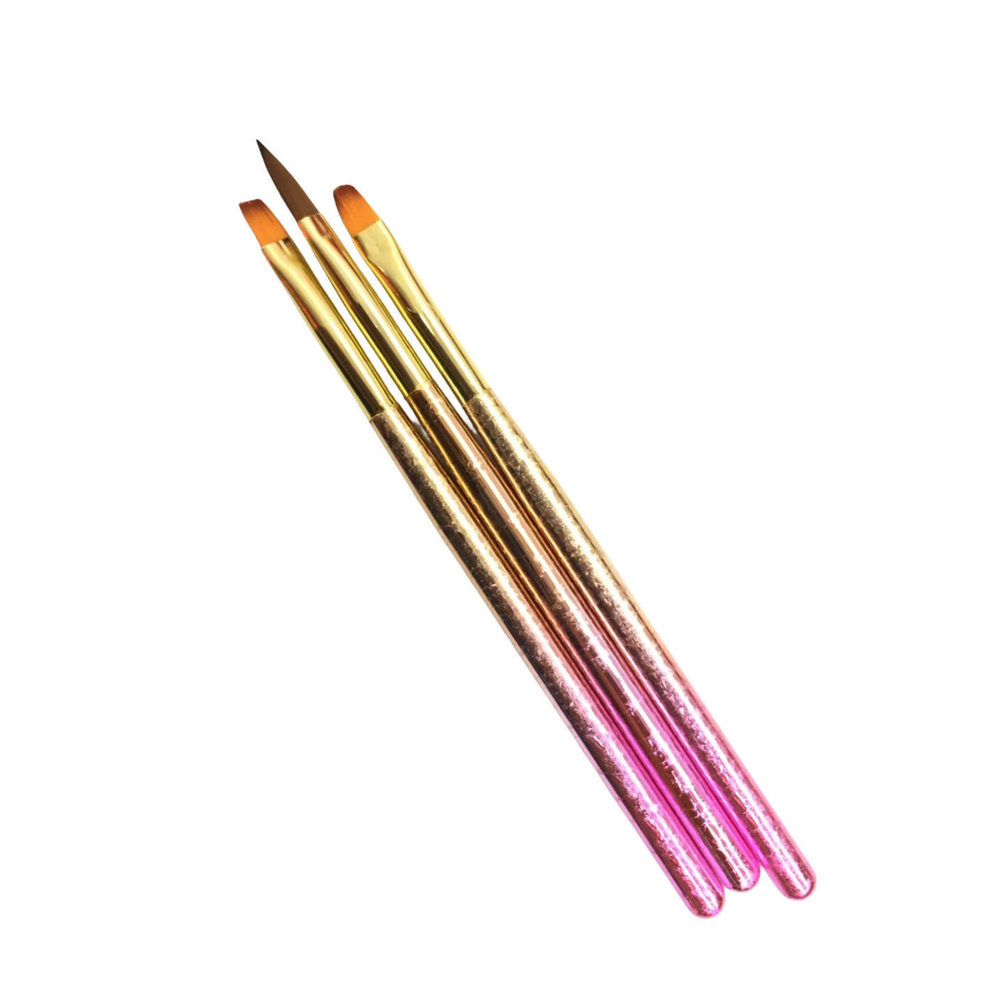 3-Piece Nail Art Brush Set – Fine Detail Striping Brushes for Professional Nail Design & DIY Manicure