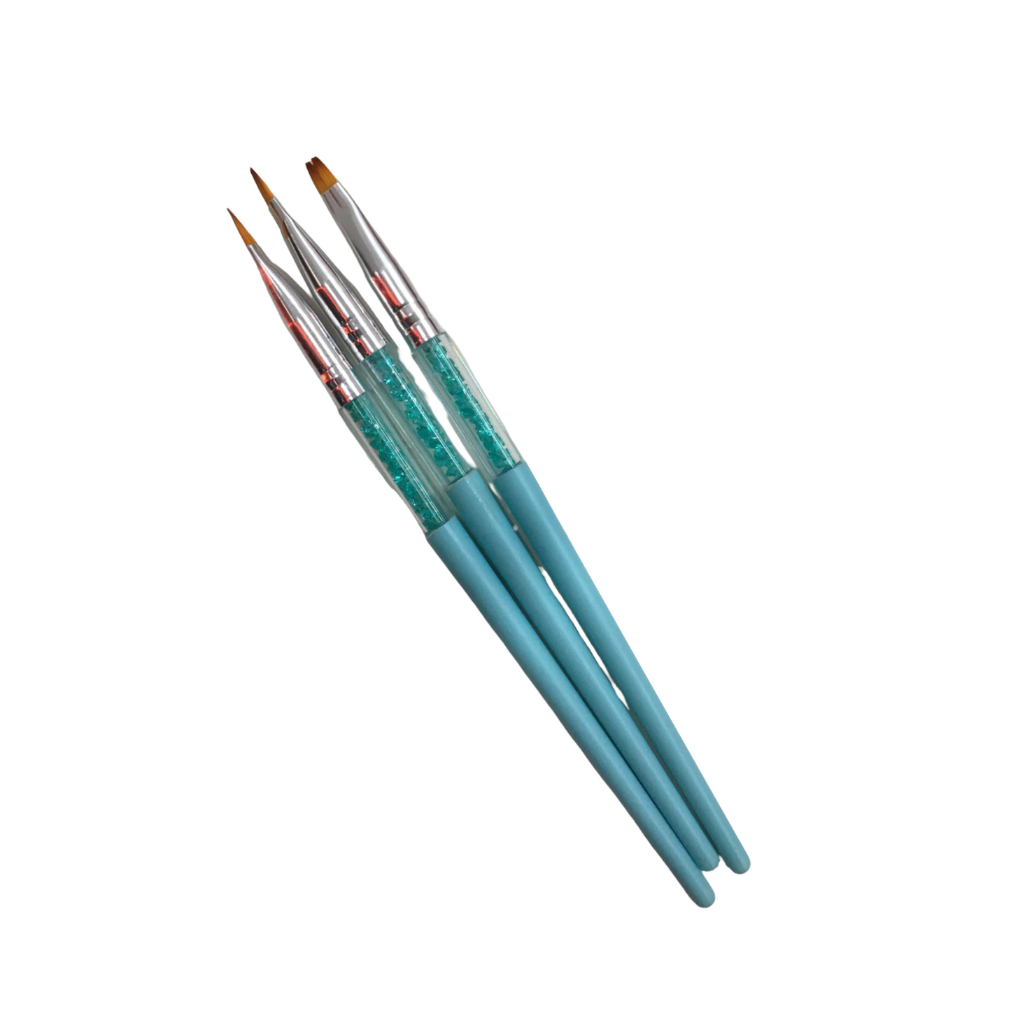 3-Piece Nail Art Brush Set – Fine Detail Striping Brushes for Professional Nail Design & DIY Manicure