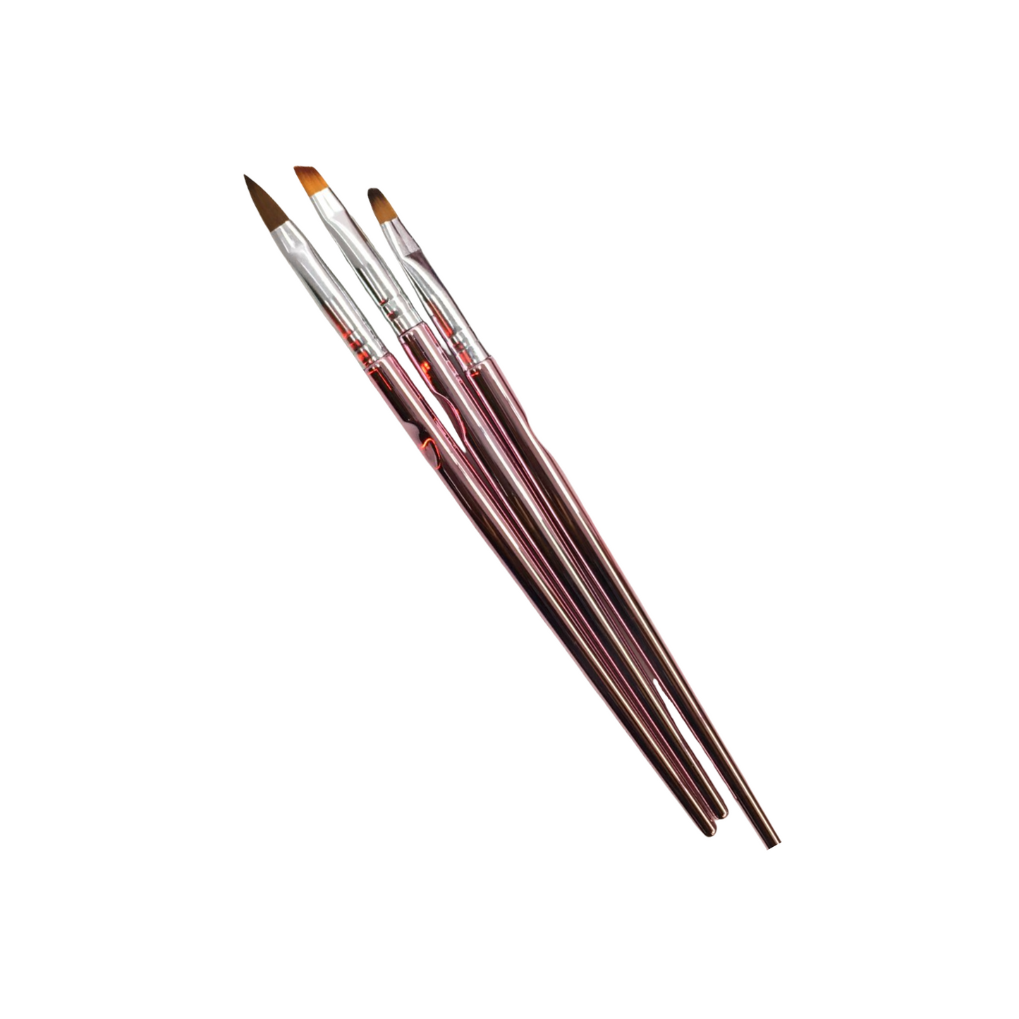 3-Piece Nail Art Brush Set – Fine Detail Striping Brushes for Professional Nail Design & DIY Manicure