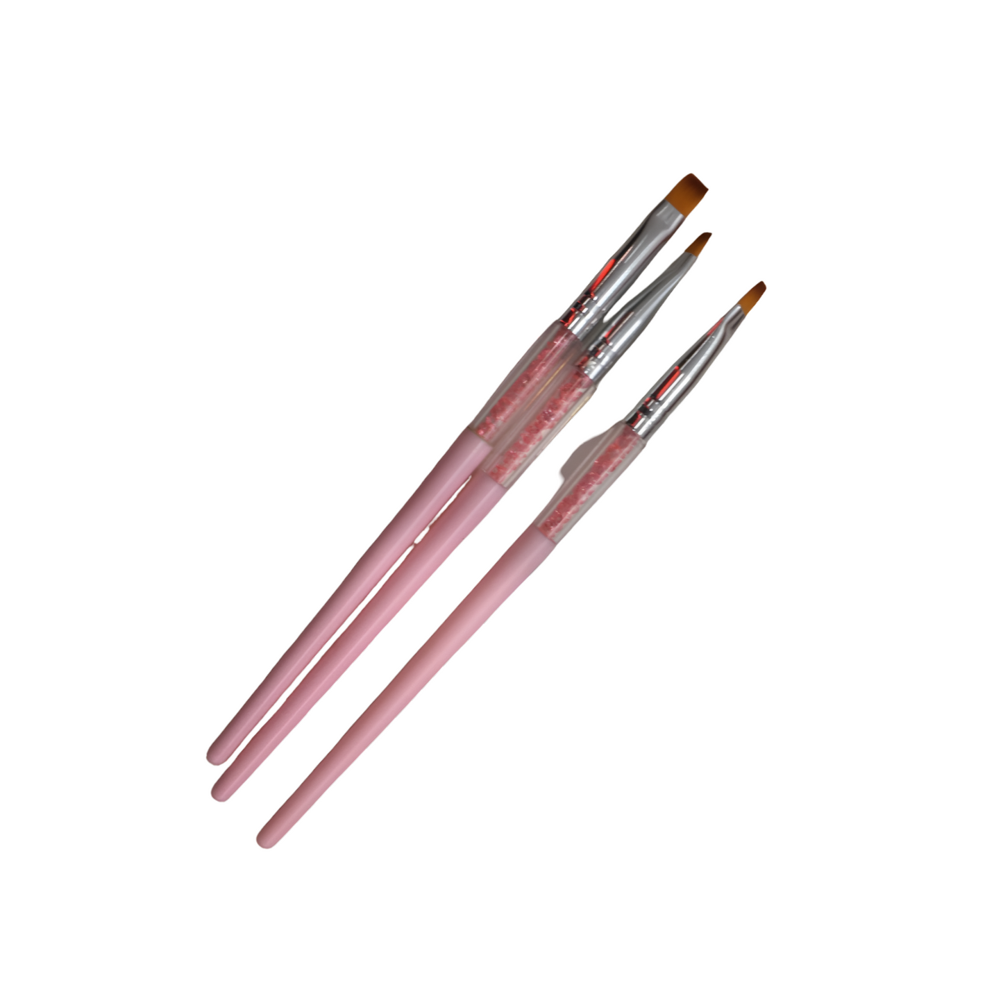 3-Piece Nail Art Brush Set – Fine Detail Striping Brushes for Professional Nail Design & DIY Manicure