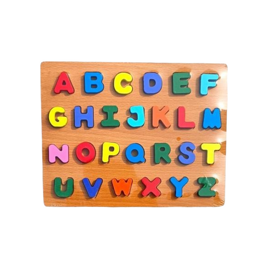 Wooden Alphabet Puzzle Board – Colorful Learning Toy for Toddlers & Preschool Kids