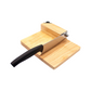 Manual Guillotine Biltong Slicer – Stainless Steel Cutter with Oak Board, Bread & Meat Knife