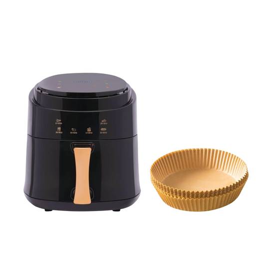 8L Digital Hot Air Fryer with LED Touchscreen – 1400W, Preset Modes, 20 Free Paper Liners Included