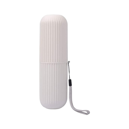 2-in-1 Cylinder Toothbrush Storage Container & Mouthwash Cup – Travel-Friendly & Hygienic