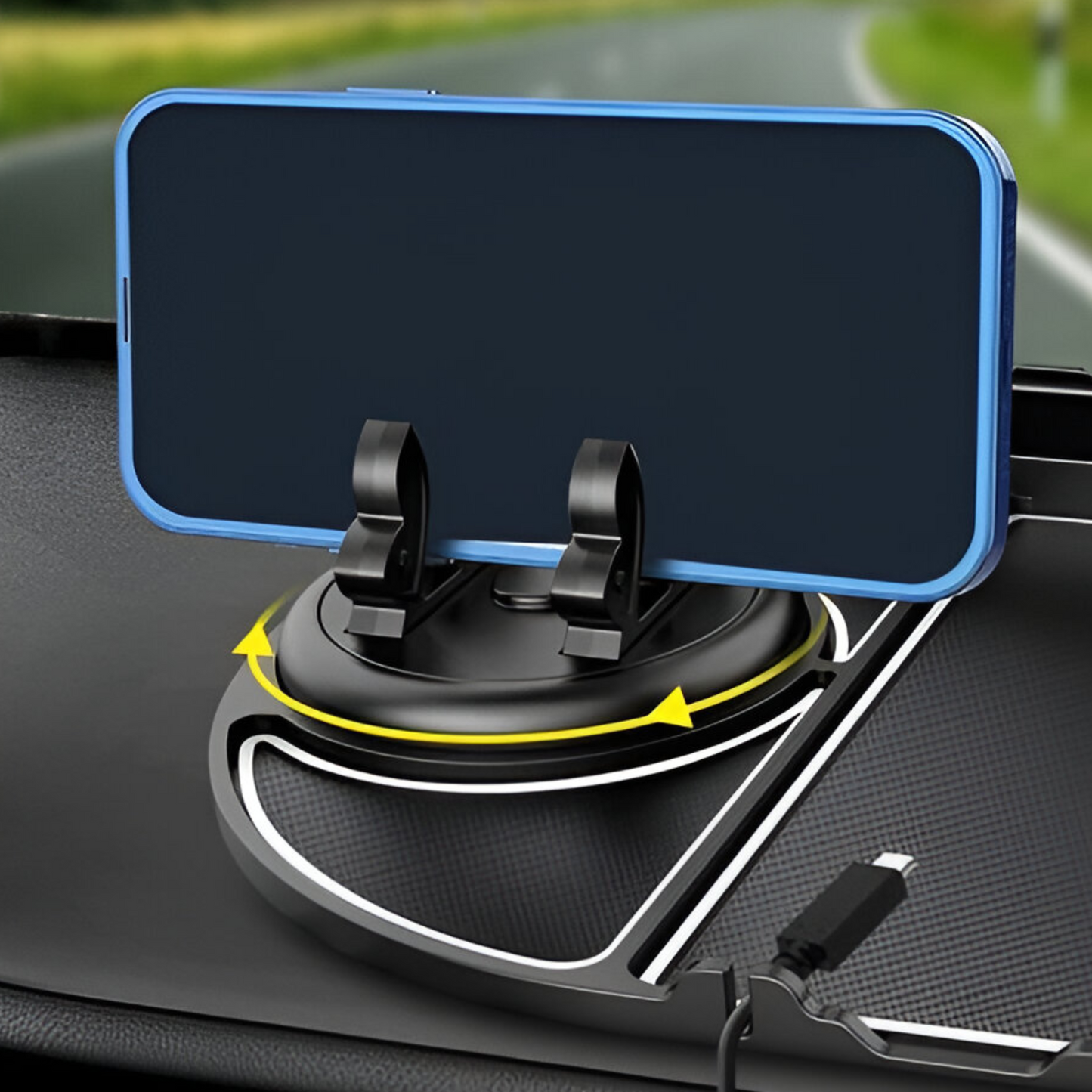 MTech Multifunctional Car Dashboard Anti-Slip Mat – 6-in-1 Non-Slip Phone Holder