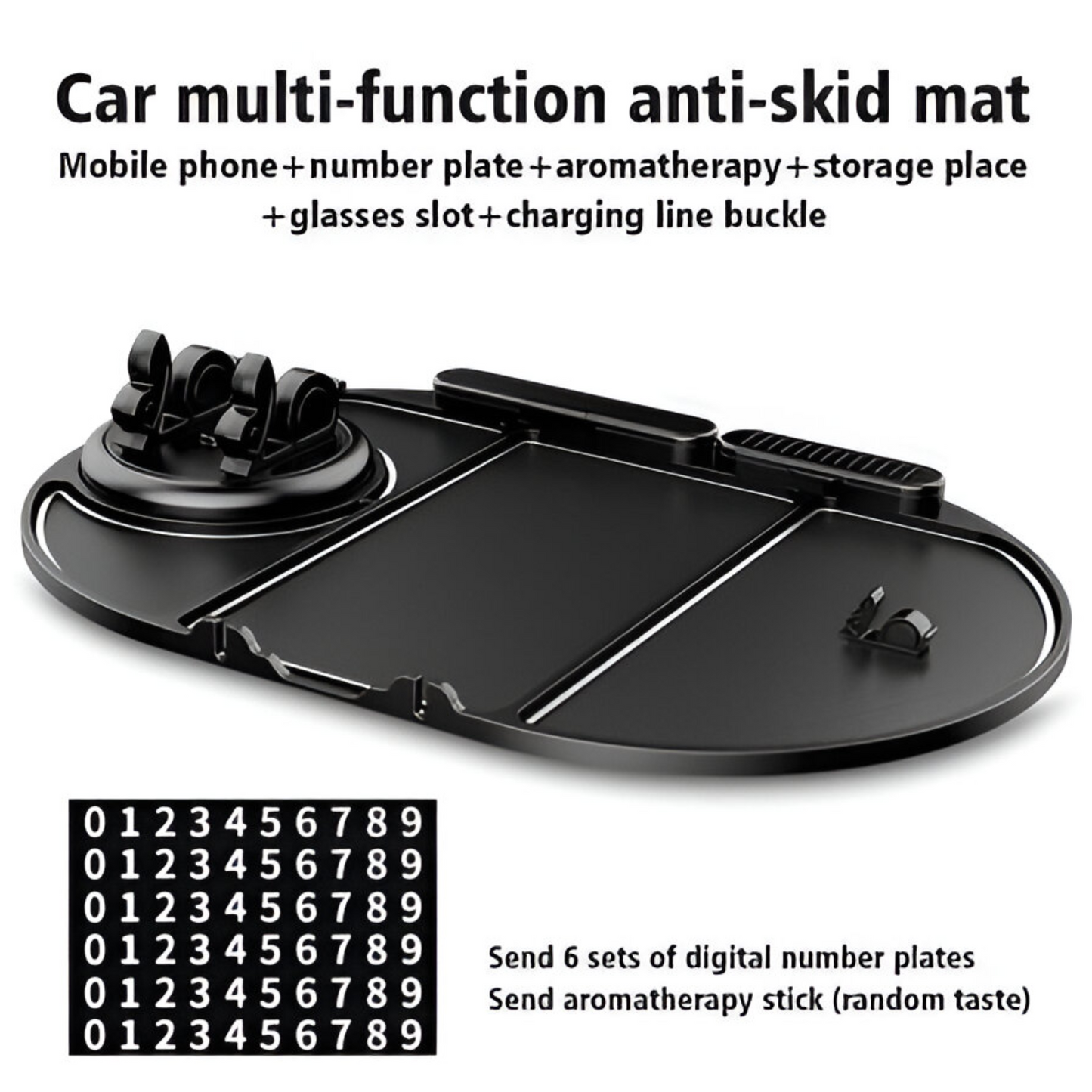 MTech Multifunctional Car Dashboard Anti-Slip Mat – 6-in-1 Non-Slip Phone Holder