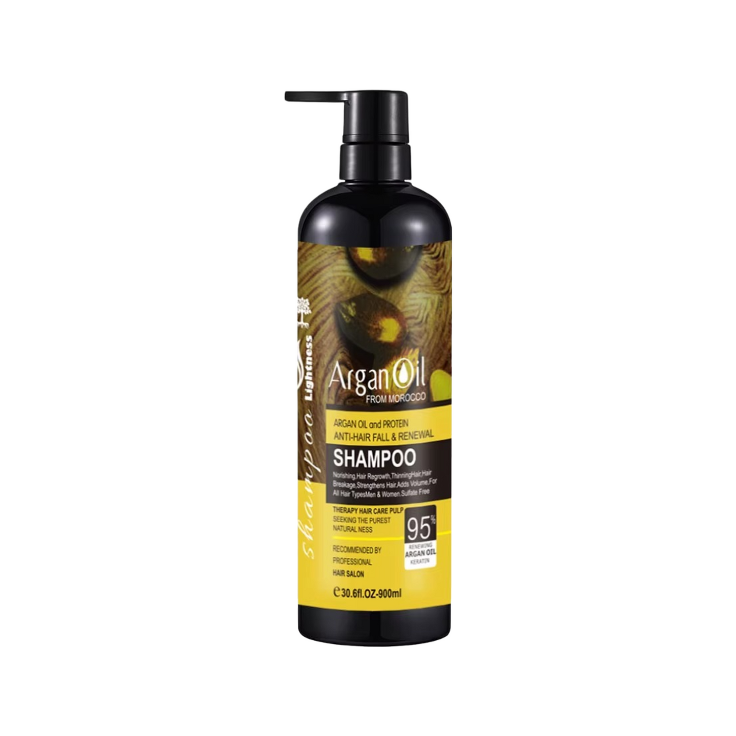 Moroccan Argan Oil Shampoo – 900ml Sulfate-Free Formula for Damaged, Dry, Curly & Frizzy Hair