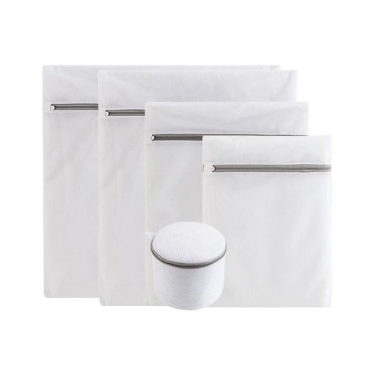5-Piece Clothes & Bra Laundry Mesh Wash Bag Set – Multi-Size Protective Wash & Travel Organiser