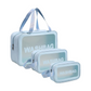 3-Piece Transparent Waterproof Toiletry & Cosmetic Travel Bag Set – Clear Zipper Organiser for Makeup & Essentials