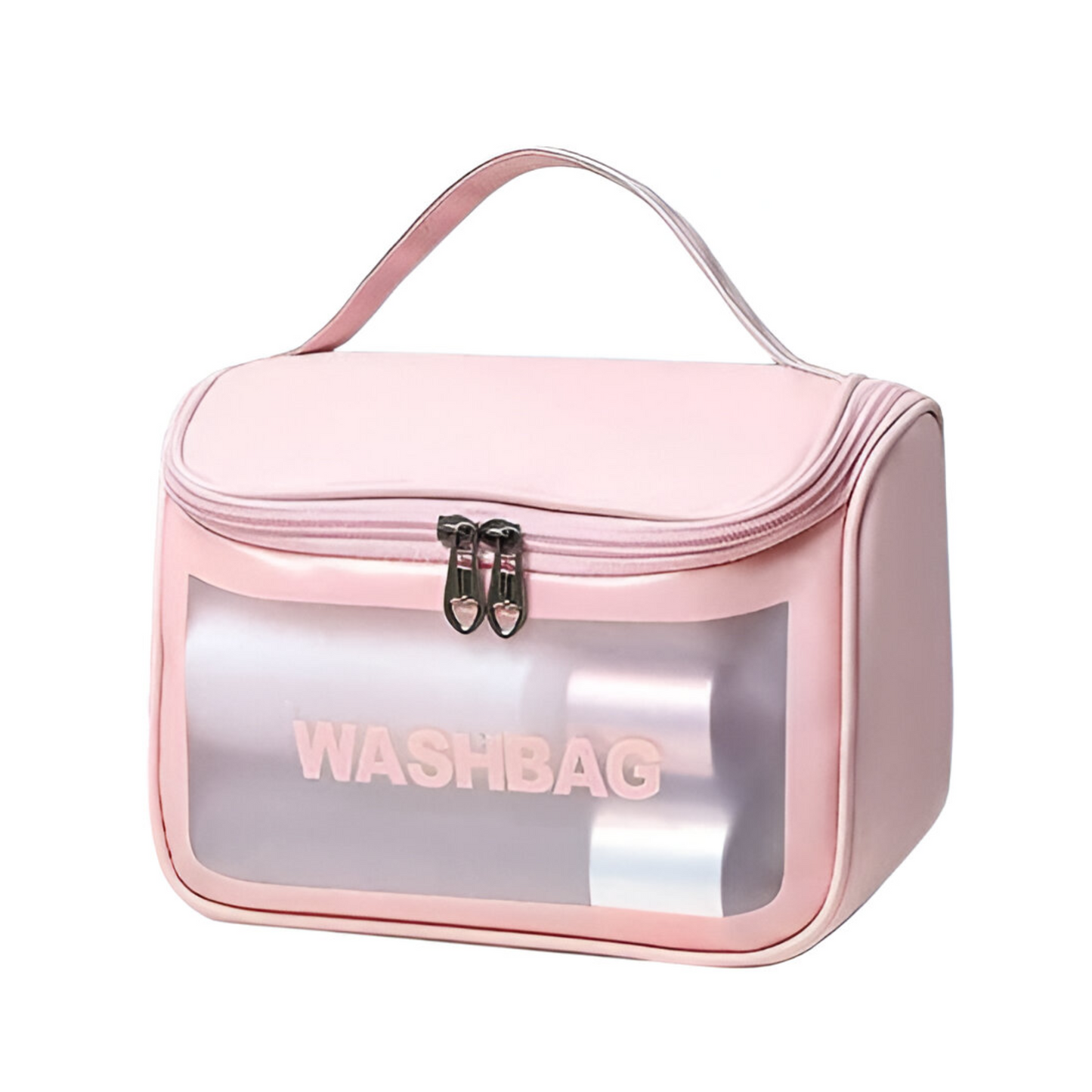 Waterproof PVC Hanging Toiletry Organizer Bag – Travel Cosmetic & Shower Kit with Hook and Handle