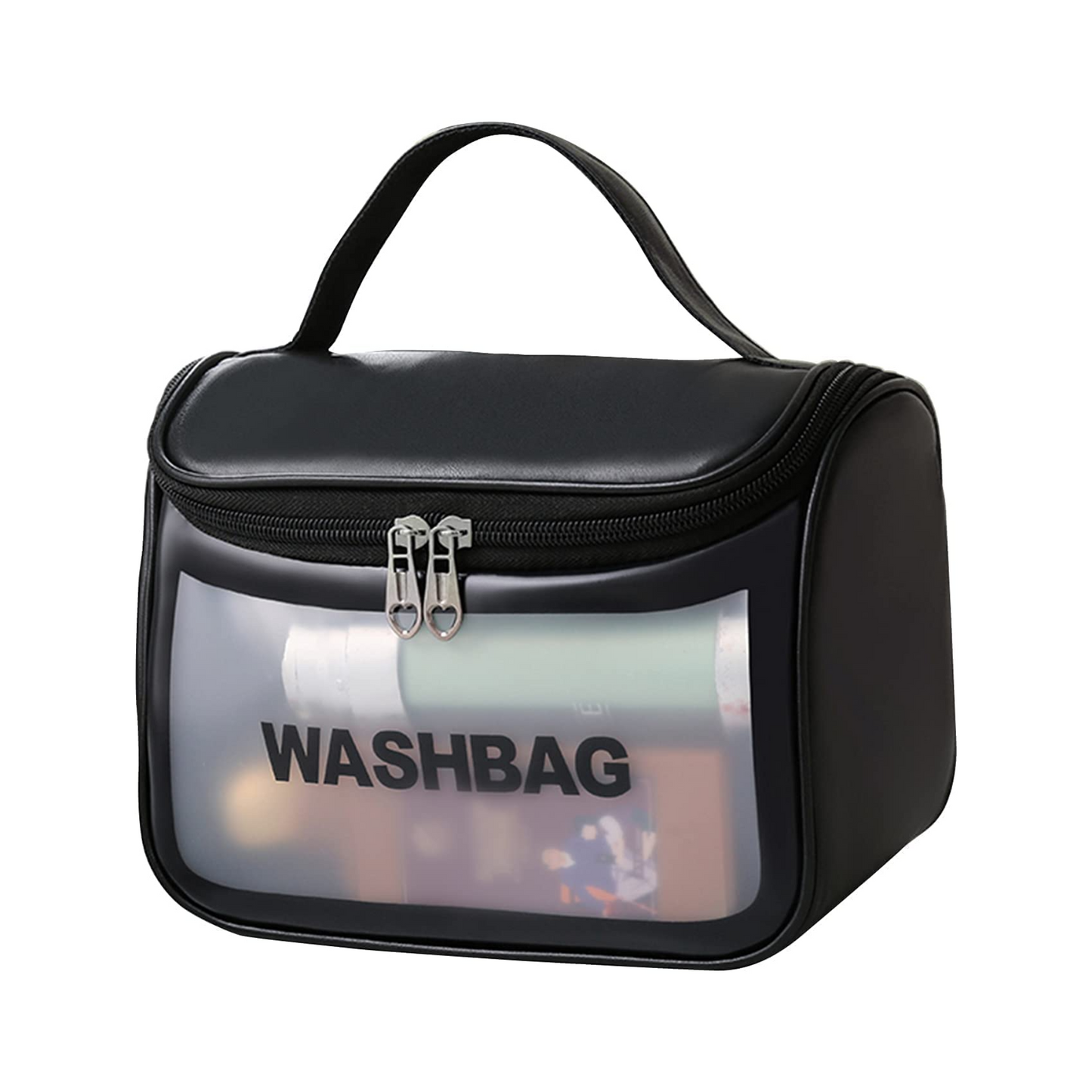 Waterproof PVC Hanging Toiletry Organizer Bag – Travel Cosmetic & Shower Kit with Hook and Handle